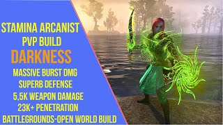 ESO Stamina Arcanist PVP Build  Darkness  Necrom [upl. by Shriver79]