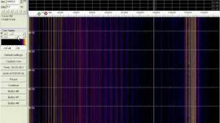 VLF Signal on 15734 kHz  Horizontal Deflection of Electron Beam from a TV NTSC [upl. by Ardiedak206]