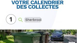 Votre calendrier des collectes  sherbrookecacollectes [upl. by Applegate]