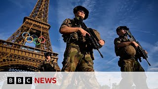 Paris Olympics 75000 troops on the streets as Games near  BBC News [upl. by Bohner]