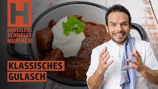 Schnelles Klassisches Gulasch Rezept von Steffen Henssler [upl. by Levin]