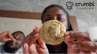 Our First Time TryingReviewing Crumbl Cookie Too Funny😂 [upl. by Beitz]