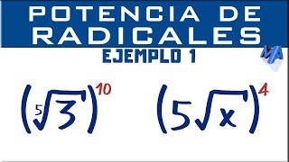 Potencia de radicales  Ejemplo 1 [upl. by Petulah58]