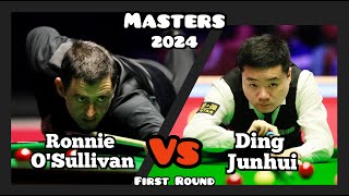 Ronnie OSullivan vs Ding Junhui  Masters Snooker 2024  First Round Live [upl. by Annaierb]