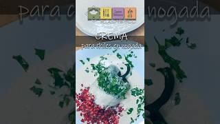 COCINA FÁCIL  CREMA PARA CHILES EN NOGADA crema salsa dulce chile 1minuto [upl. by Asilef]