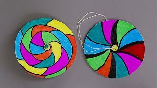 HOW TO MAKE PAPER SPINNERS  EASY PAPER CRAFTS FOR KIDS [upl. by Jari]