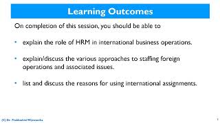 Staffing International Operations  International HRM [upl. by Anawed]