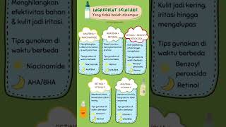 Ingredient skincare yang tidak boleh dicampur [upl. by Hnaht]