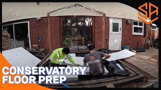 CONSERVATORY FLOOR PREP  STEP BY STEP [upl. by Rysler]