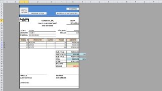 Como hacer una factura automática con macros en Excel Parte 1 [upl. by Annoval]