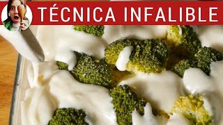 CÓMO HACER SALSA BLANCA  Salsa Bechamel  Pasta con brócoli [upl. by Kcirdec]