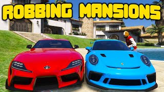 Robbing 15M Mansions And Cars In GTA 5 RP [upl. by Ole866]