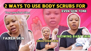 How to Use Body Scrub Effectively for a Smooth Glowing Skin Get Even Skin Tone with body Scrub [upl. by Anitnauq340]