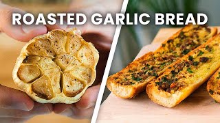 Viral TikTok GARLIC BREAD Recipe 3 Ways Roasted Garlic [upl. by Ettenahc474]