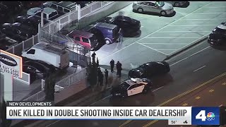 One killed in double shooting inside car dealership [upl. by Ennove]