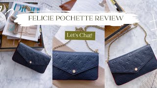 Louis Vuitton Felicie Pochette Review  Real Talk [upl. by Ocimad79]