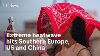 Heatwave hits southern Europe US and China  UK announces new climate plan [upl. by Magree]