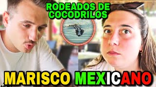 PROBANDO MARISCO MEXICANO RODEADOS de COCODRILOS 🇲🇽 POR PRIMERA VEZ 😱 está bueno [upl. by Winifield234]