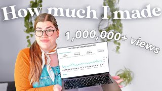 How Much YouTube Paid Me for 1 Million Views [upl. by Clapp]