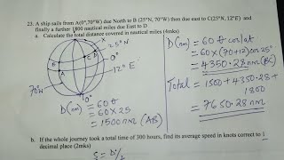 LONGITUDES AND LATITUDES DISTANCES TIME AND SPEED [upl. by Rafa]