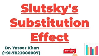 Slutskys Substitution Effect  Slutsky Substitution Effect  Indifference Curve  Microeconomics [upl. by Ricker]