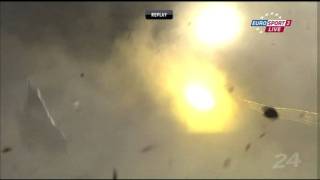 24h LeMans Rockenfeller heavy Crash [upl. by Oicanata]