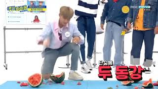 ATEEZ Jongho Breaking a Watermelon [upl. by Neiht]