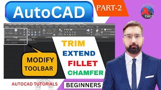 AutoCAD Tutorial for Beginners  Modify Toolbar Explained with Examples  Part2  ANTech revit [upl. by Ettennal917]