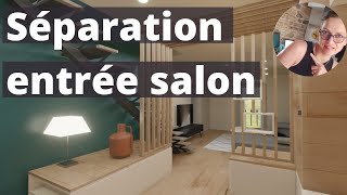 Meuble de separation entree salon IKEA ou sur mesure  Comment creer une separation entree salon [upl. by Acirahs]