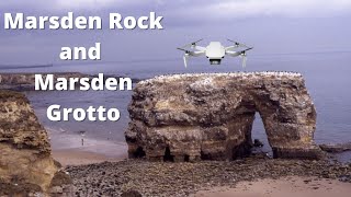 Marsden Rock and Marsden Grotto South Shields  DJI MINI 2 4k Drone [upl. by Adlei630]