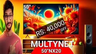 Multynet 5o inch NX20 4k Google tv Big offer 2024✨ unboxing genius [upl. by O'Donovan403]