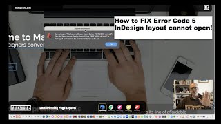 Cannot open InDesign document The file is damaged and cannot be recovered Error Code 5  a fix [upl. by Alrad]