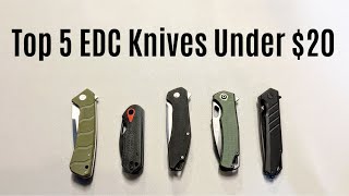 Top 5 EDC Knives Under 20 [upl. by Young]