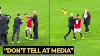 The reason Erik ten Hag drags Bruno Fernandes away from media after Newcastle game  Football News [upl. by Langan270]