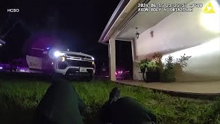 BODYCAM HCSO Deputy Shane McGough injured during shootout with suspect [upl. by Blackman]