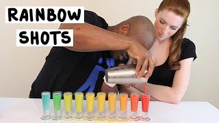 How to make Rainbow Shots  Tipsy Bartender [upl. by Ogaitnas560]