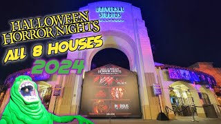 Halloween Horror Nights Universal Studios Hollywood All Haunted Houses 2024 [upl. by Eekorehc]