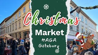 Christmas Market Haga Göteborg Sverige 4K [upl. by Fawna]