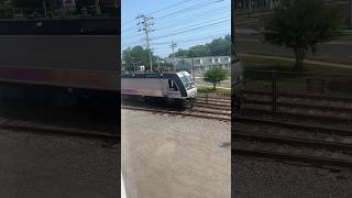 NJ Transit Train 4653 through Little Silver Unrestricted Horn Warning [upl. by Juliana]