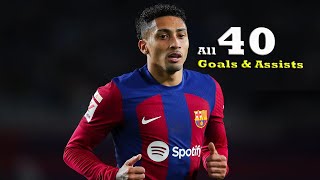 Raphinha All 40 Goals and Assists For Barcelona So Far [upl. by Savior398]