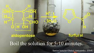 The method of furfural synthesis and its detection [upl. by Htebzil]