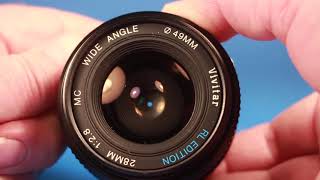 Vivitar RL Edition 28mm f2 8 Prime Lens for Nikon [upl. by Merlina]