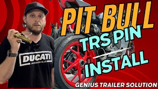 Put Bull Trailer Restraint System TRS Pin Install on Ducati Panigale V2 [upl. by Ittam]