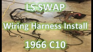 C10 LS Swap Wiring Harness Install for Stanley 1966 GMC [upl. by Toole170]