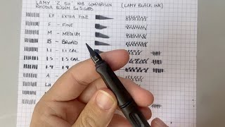 BIG Lamy Nib Comparison 2023 Edition [upl. by Stefa]