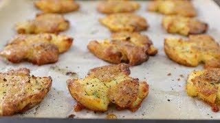 Crispy Smashed Potatoes Recipe [upl. by Hazel]