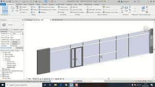 création mur rideau simple sur Revit [upl. by Ellenahc]