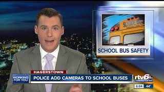 Nettle Creek School District police add cameras to buses to catch stop arm violators [upl. by Yvad246]