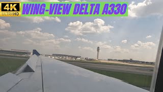 4K WingView Delta A330 Windows Seat  Comfort Full Flight Frankfurt to Atlanta [upl. by Hilar]