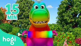 Learn Colors with Dinosaur Cooking｜15 min｜Learn Colors for Kids  Compilation  3D Kids｜Hogi Colors [upl. by Eisnyl36]